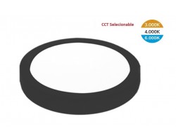 Downlight panel Redondo LED Superficie Negro 25W CCT